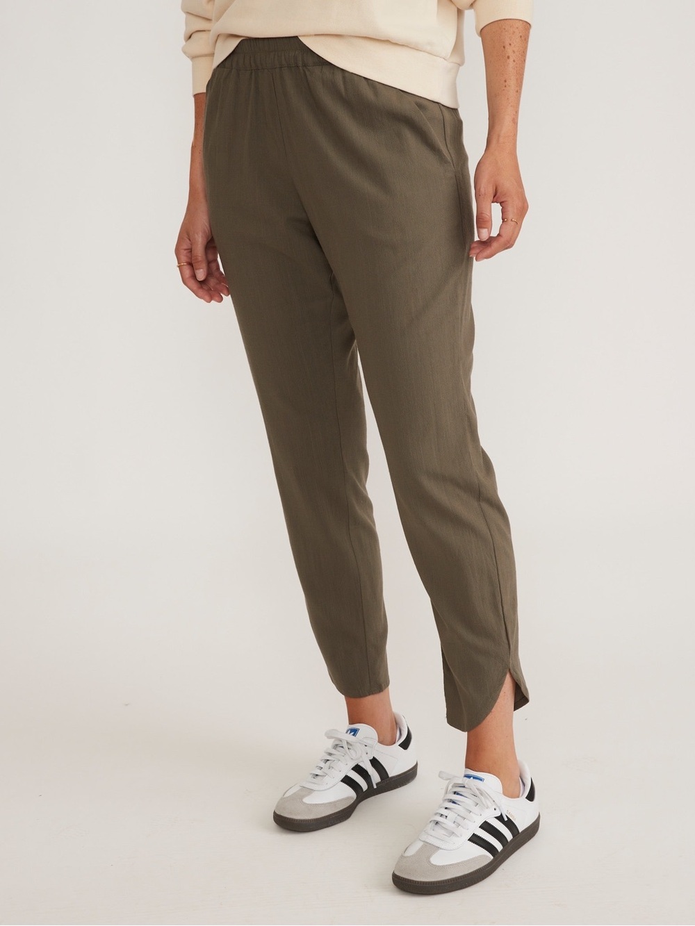Marine Layer Allison Pant Olive Green Pull-On Tapered Pants XS - Picture 3 of 9